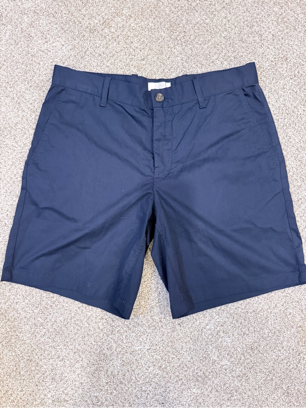 Nordstrom Rack Men's 32w Navy Flat-Front Chino Shorts